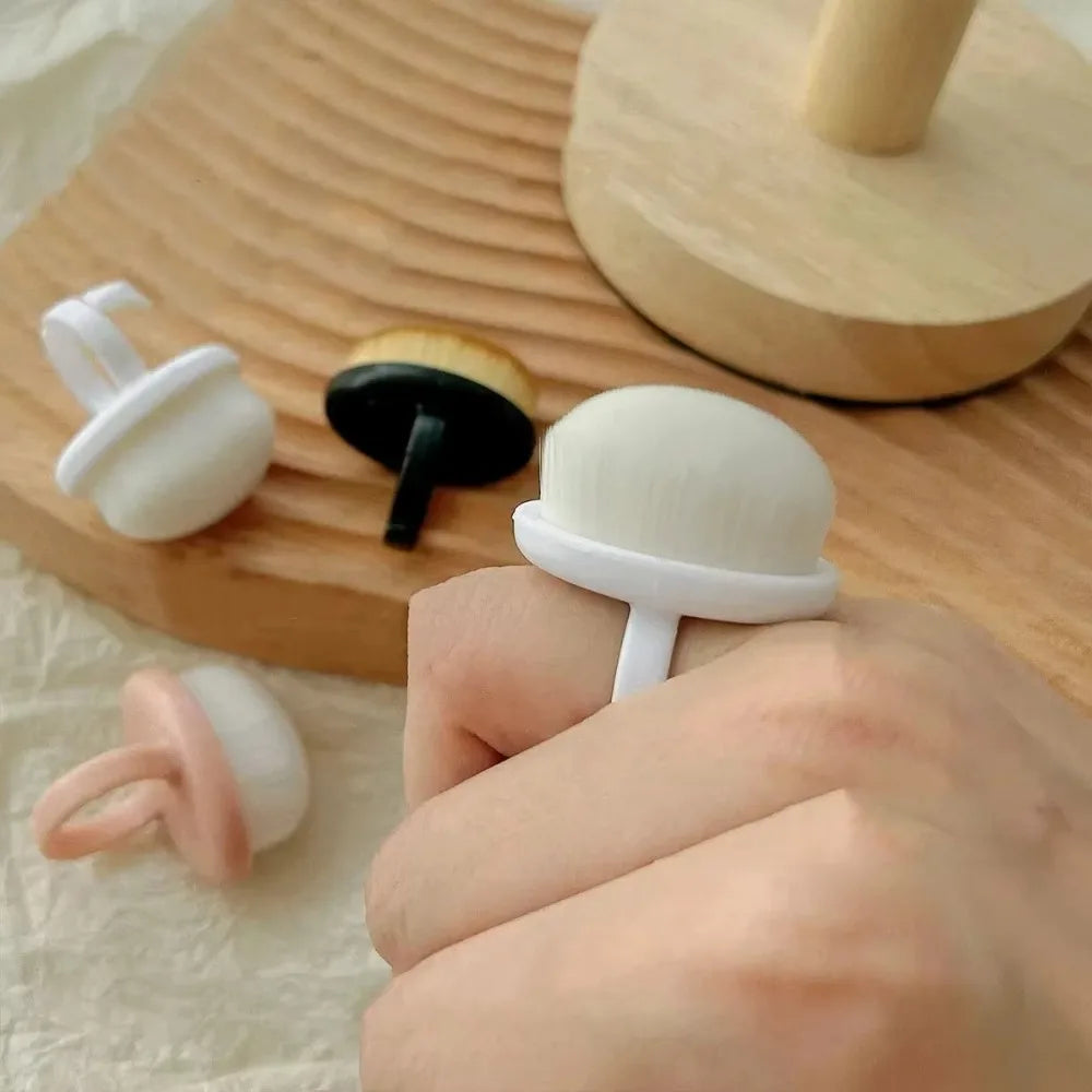 Ring Nail Dust Brush | Finger Buckle Gel Cleaning Tool Nail Dust Brush QXL