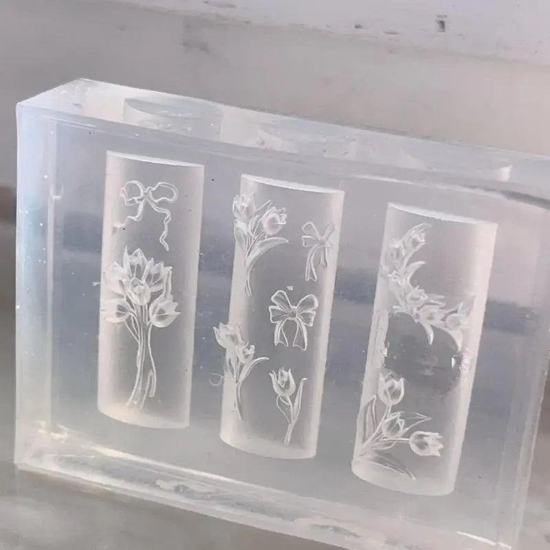 3D Silicone Tulip Flower Nail Art Mold | DIY Nail Charms Nail Art Mold QXL