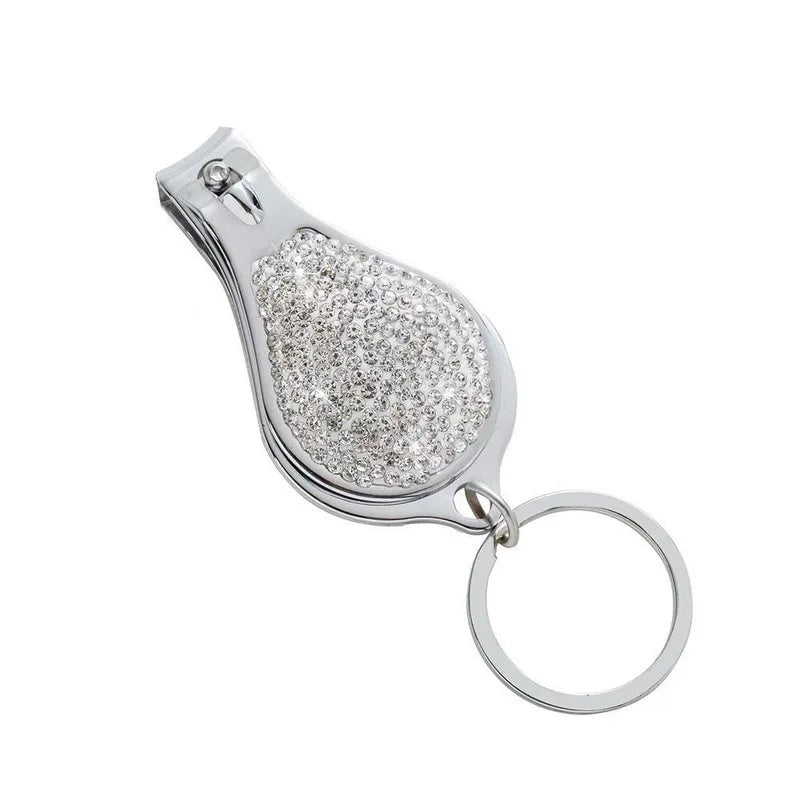 Diamond-Encrusted 2-in-1 Nail Clippers | Stainless Steel Nail Clipper QXL