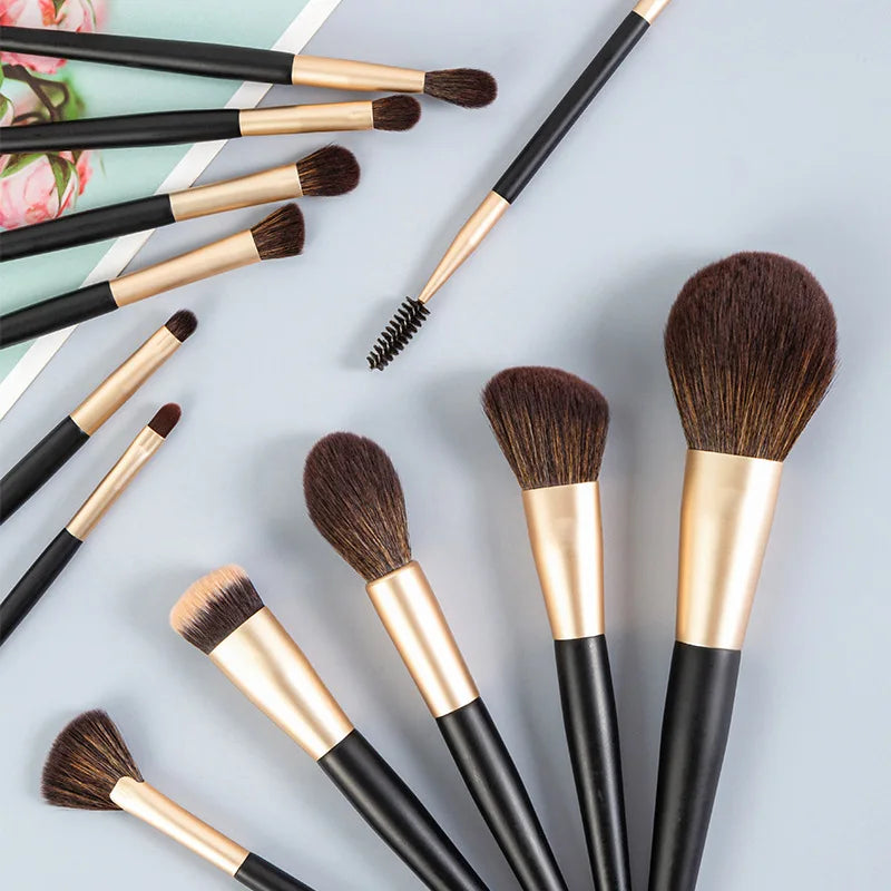 12-Piece Makeup Brush Set | Powder, Blush & Eyeshadow Kit Makeup Brush Set QXL