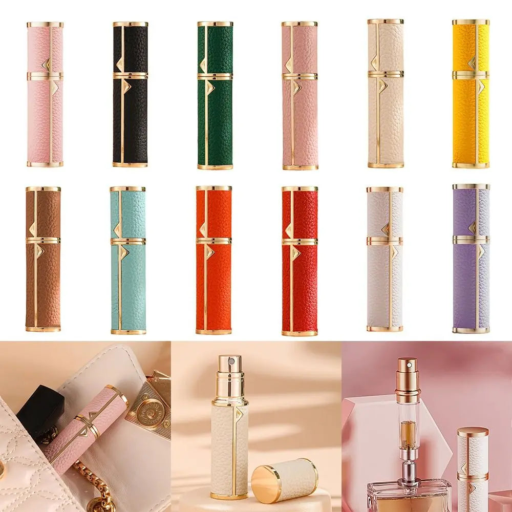 5ml PU Lychee Refillable Perfume Atomizer Travel Spray Bottle Perfume Atomizer QXL