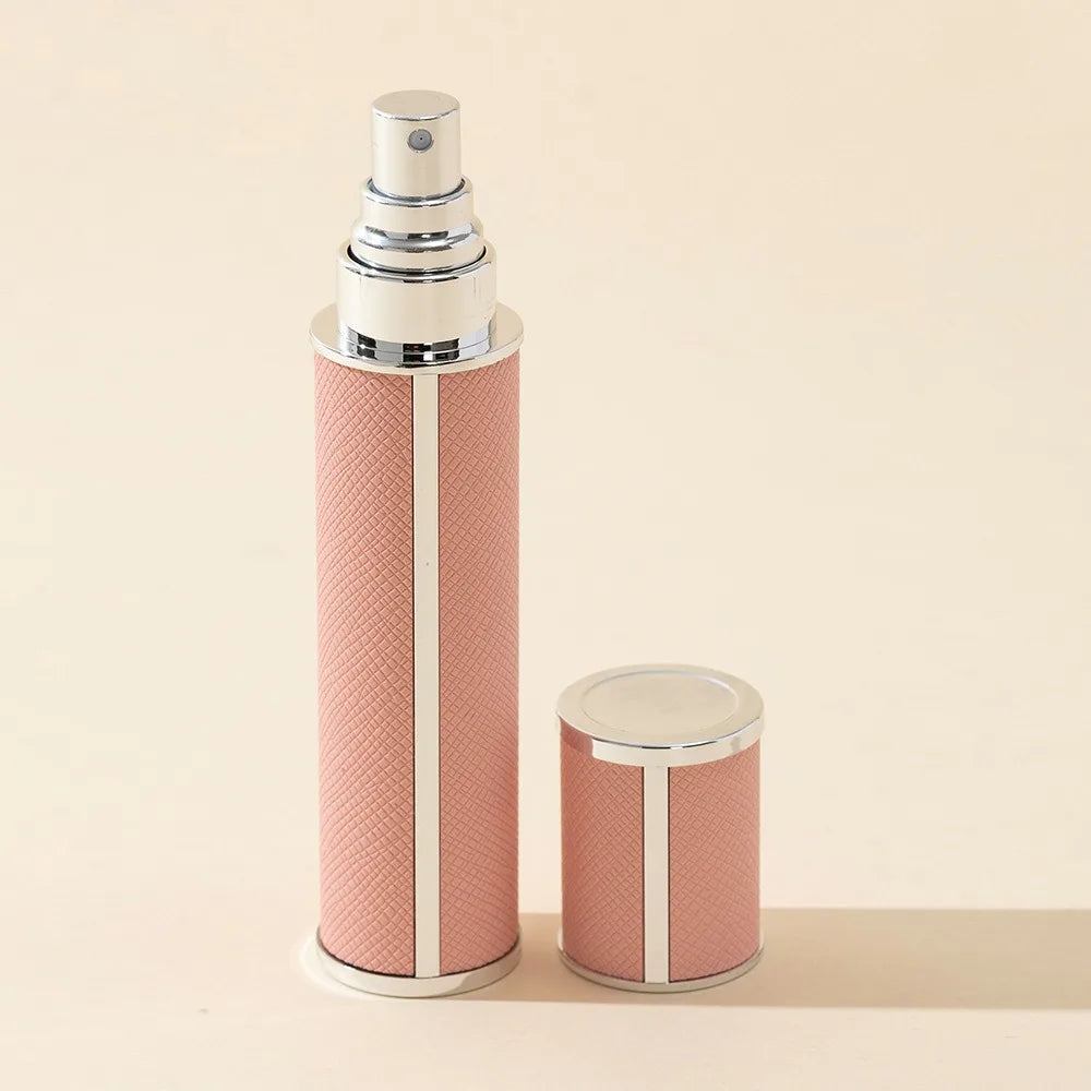 10ml PU Leather Refillable Perfume Spray Bottle | Travel Perfume Atomizer QXL Pink