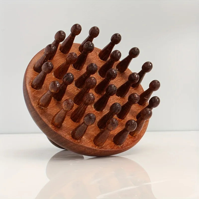 Wooden Round Disc Massage Hair Comb Set | Anti-Static Massage Hair Comb QXL 1pc