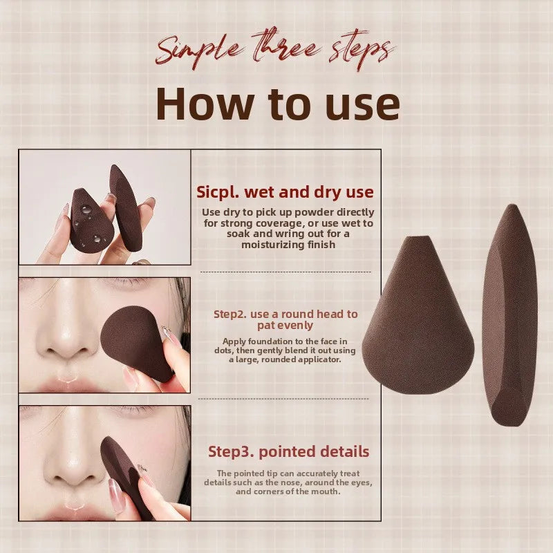 2-Pack Finger Shape Makeup Sponge | Blending Puff Set Makeup Sponge Set QXL