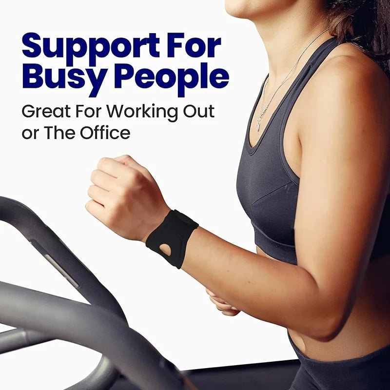 2-Pack Adjustable Cushioned Wrist Support Braces – Unisex Wrist Support Brace QXL