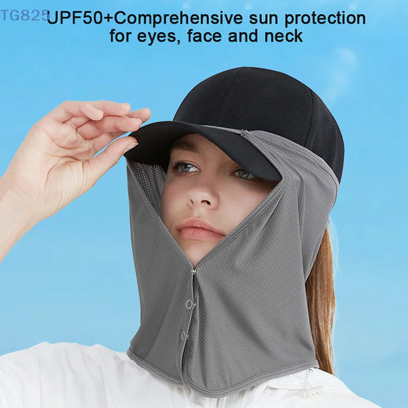 UV Face & Neck Sun Shield Cover | Quick-Dry Outdoor Visor Sun Shield Cover QXL