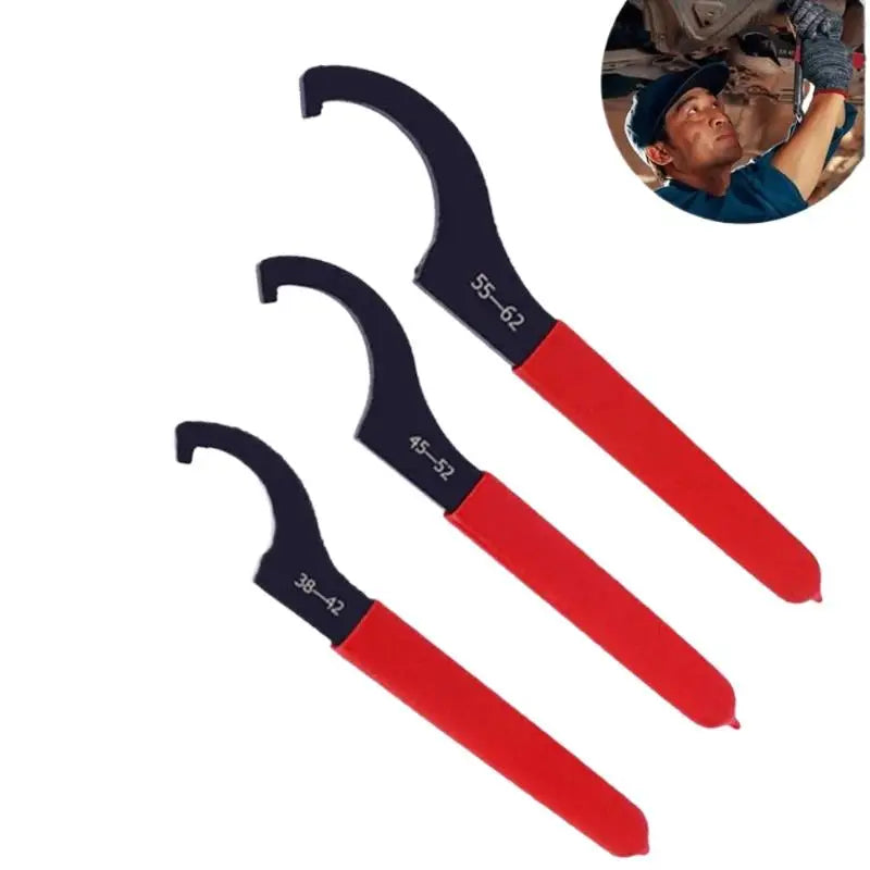 C Hook Spanner Wrench Set 38–62mm | Collet Chuck Round Nut Hook Spanner Wrench QXL