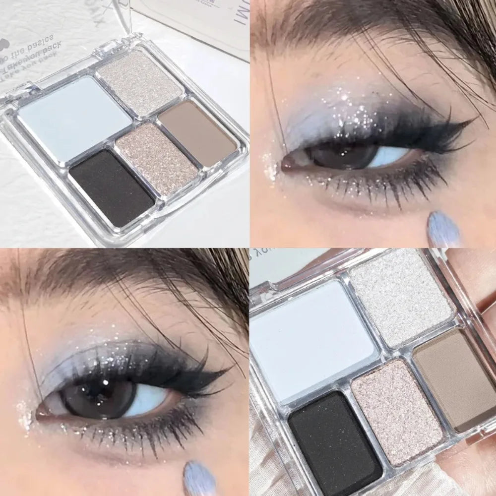 5-in-1 Korean Eyeshadow Palette – Smoky Matte & Shimmer Eyeshadow Palette QXL