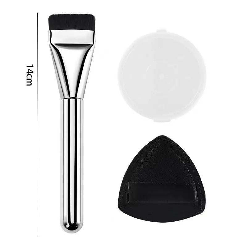Foundation Brush & Air Cushion Sponge Set – 2-Piece Duo Makeup Brush Set QXL