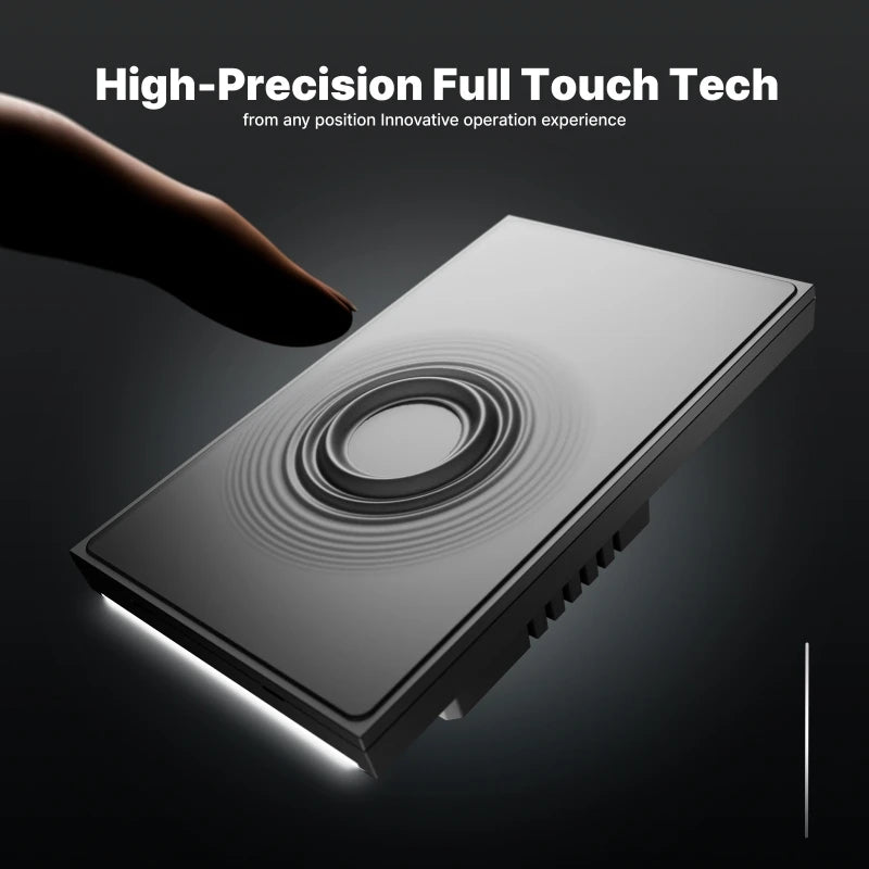 WiFi Smart Wall Switch | Touch, App & Voice Control Gray WiFi Smart Switch QXL
