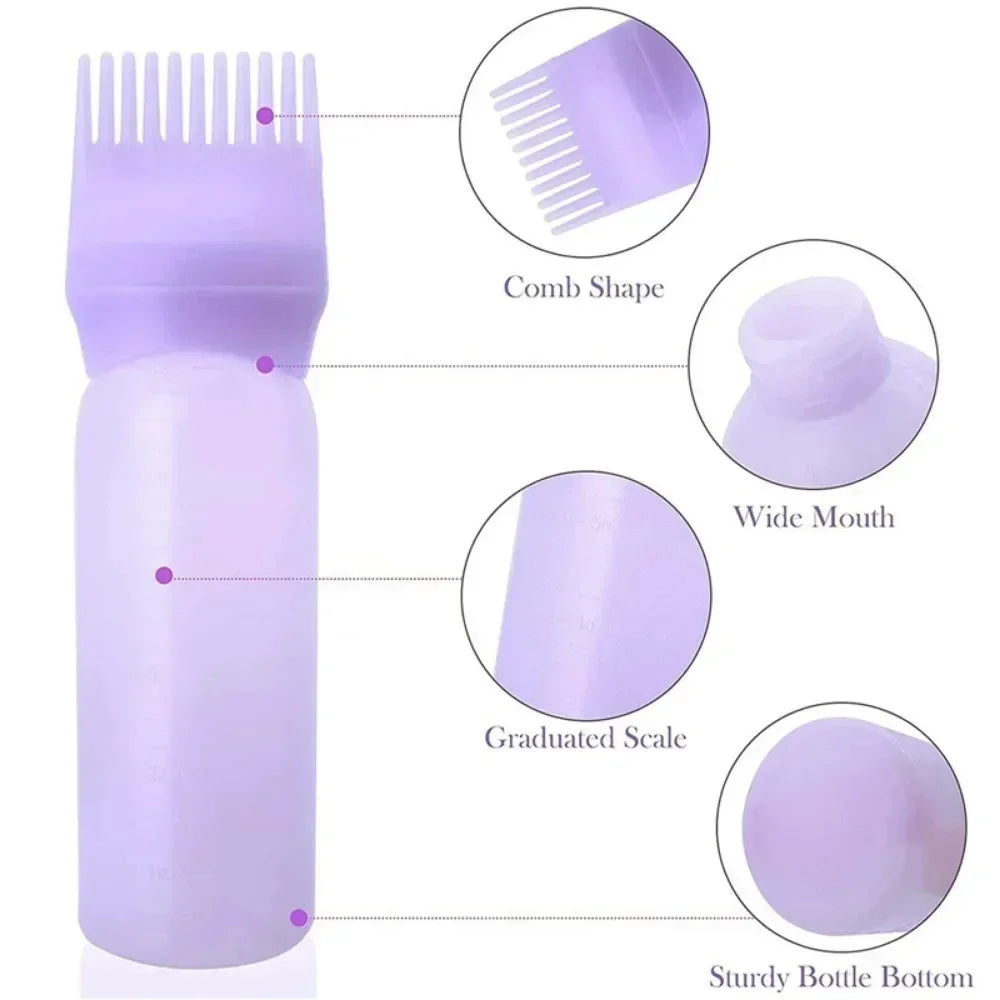 Silicone Scalp Massage Brush & Hair Dye Applicator Bottle Hair Dye Applicator QXL