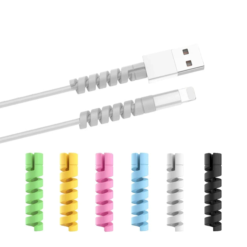 Silicone USB Cable Protector & Winder Clip | Charger Cord Guard Cable Protector Clip QXL