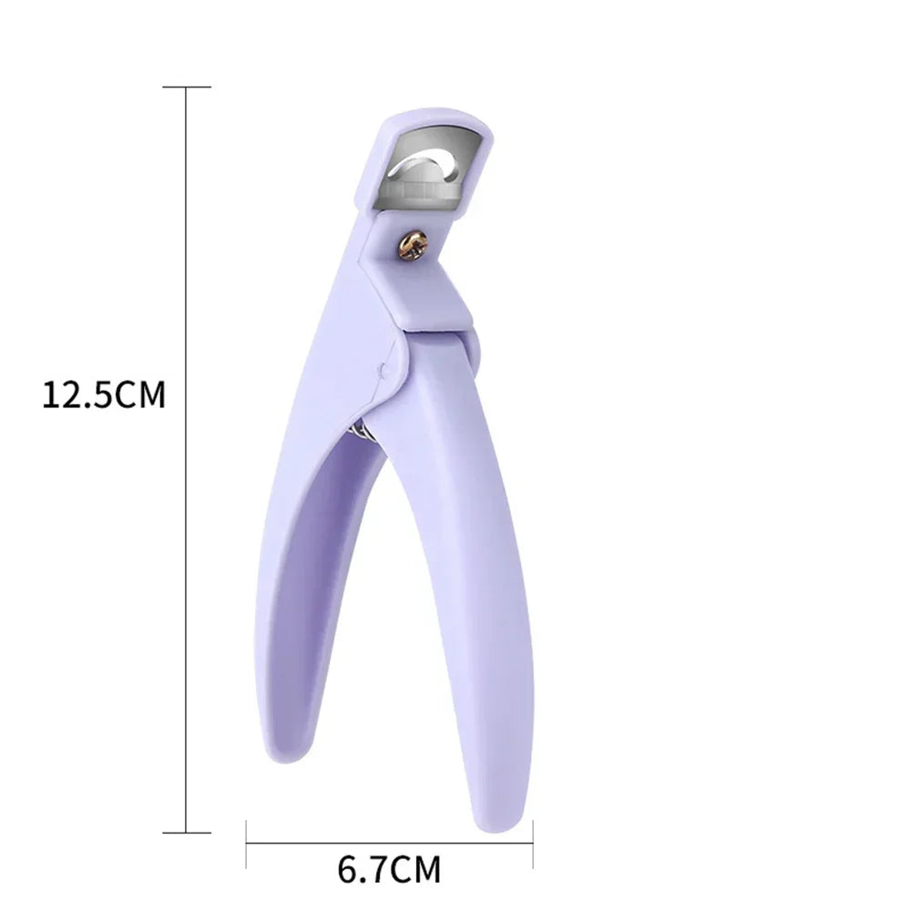 U-Shape False Nail Tip Clipper | Guillotine Cutter by vvocci Nail Tip Clipper QXL M59 Purple