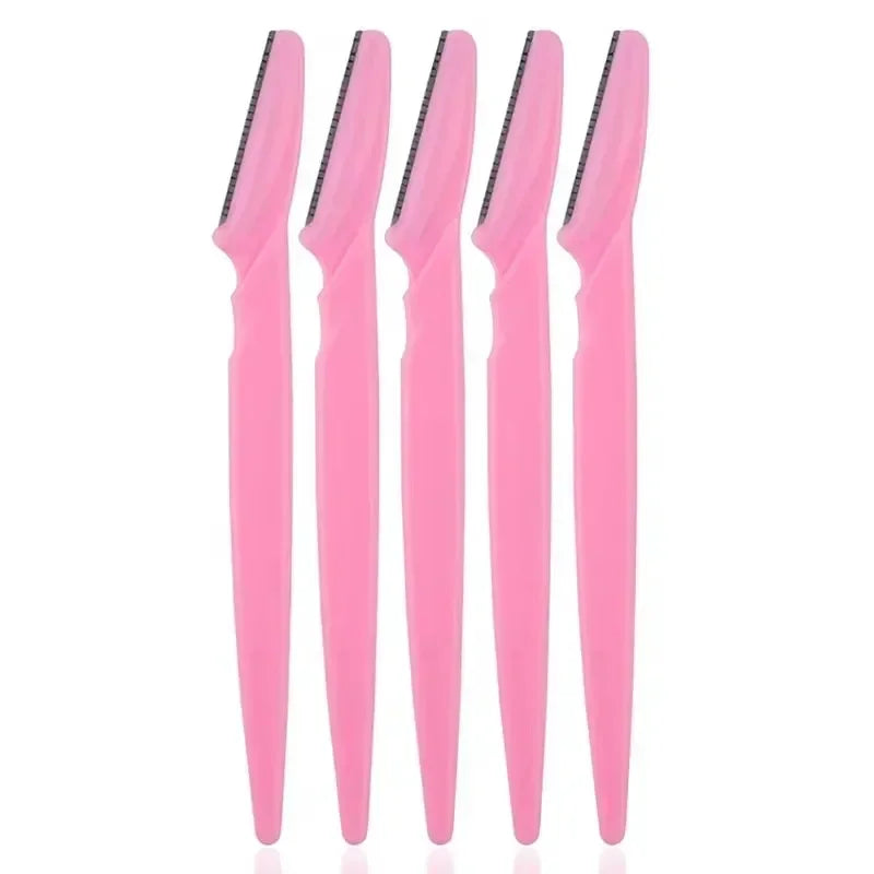 VVOCCI Eyebrow Razor & Face Hair Trimmer | 5–100 Pack Eyebrow Face Razor QXL M7 Pink 5pcs