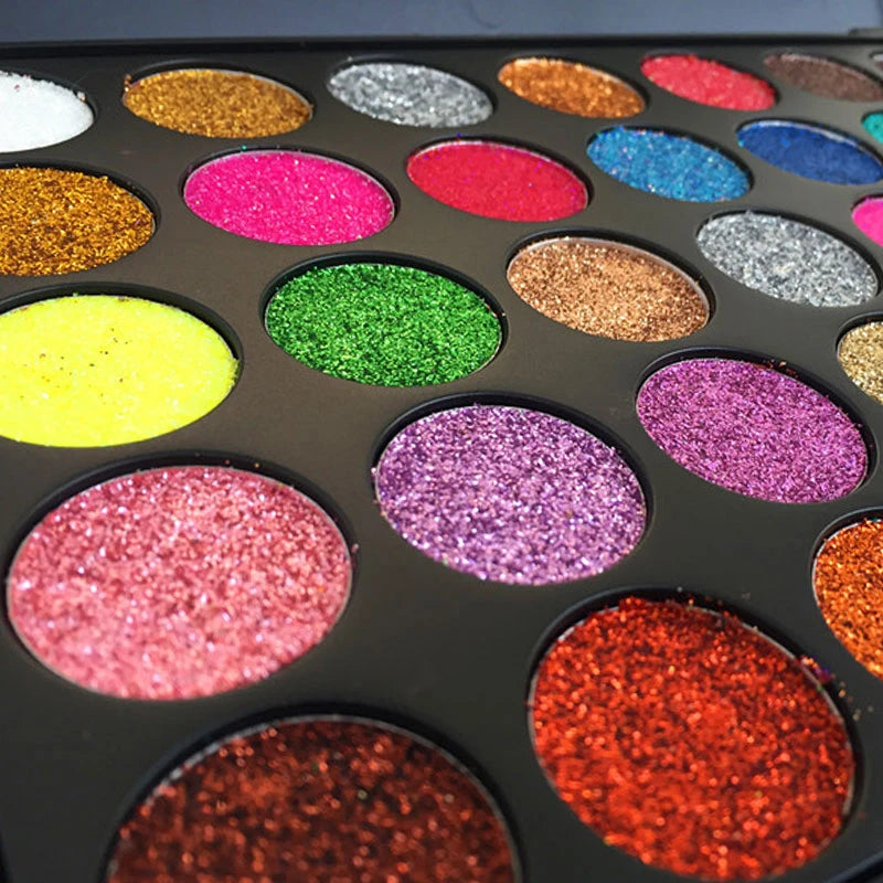 VERONNI 35-Color Glitter Metallic Eyeshadow Palette | Shimmer Eyeshadow Palette QXL
