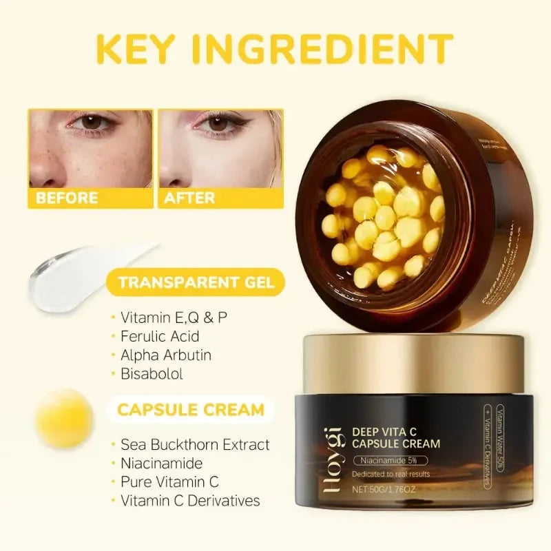 Hoygi Deep Vita C Capsule Cream – Niacinamide & Arbutin 50g Brightening Face Cream QXL
