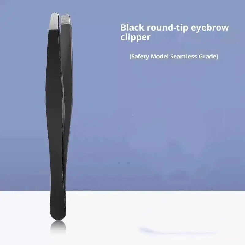 Rounded-Tip Stainless Steel Eyebrow Tweezers | Precise Grooming Eyebrow Tweezers QXL H