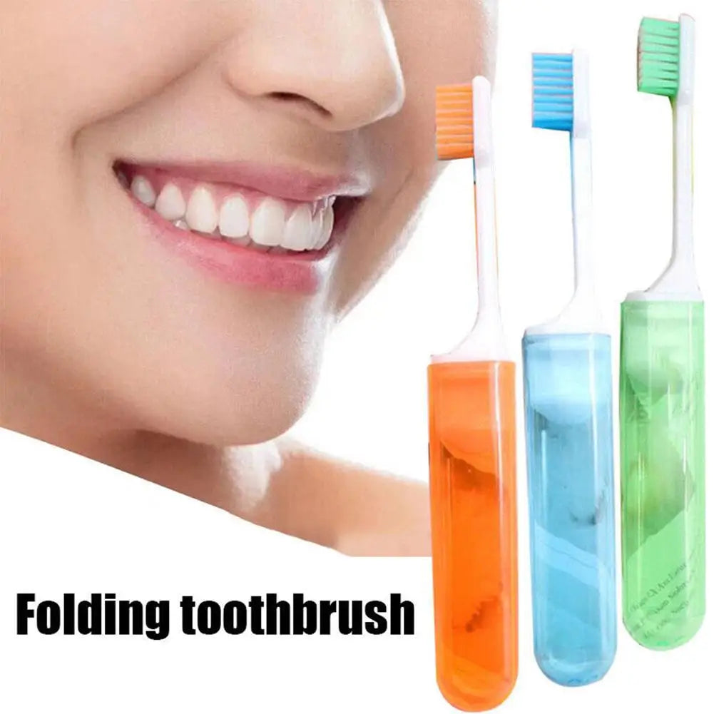 Foldable Travel Toothbrush | Portable Soft Bristle Camping Brush Travel Toothbrush QXL