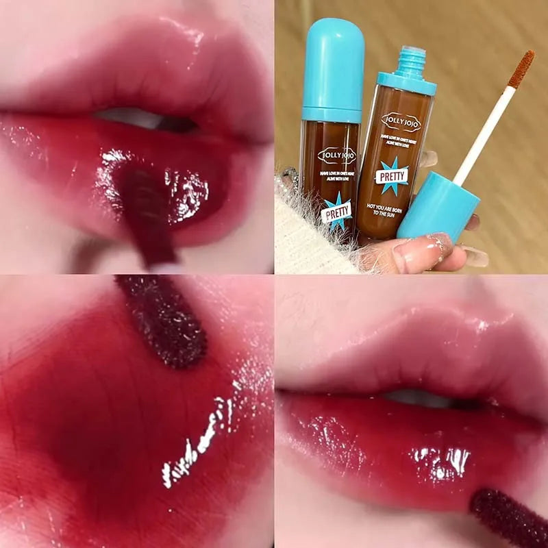 JOLLY JOJO Mirror Glass Lip Gloss Oil | 6 Shades, All-Day Shine Lip Gloss Oil QXL 04