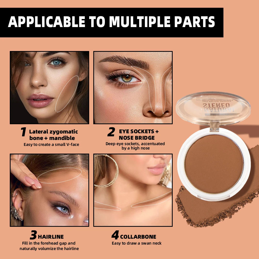 QIBEST 3-Color Highlighter Bronzer Contour Palette | 10g Bronzer Contour Palette QXL