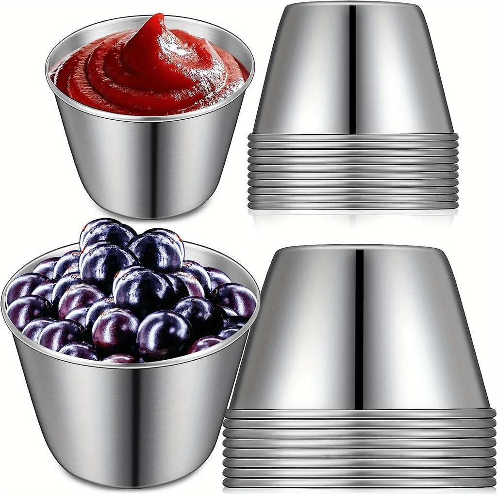 Stainless Steel Dipping Sauce Cups | Ramekins & Saucers Dipping Sauce Cups QXL