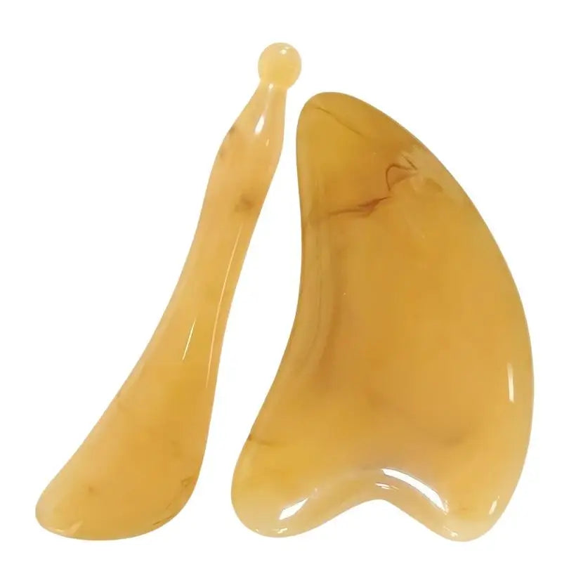 Natural Resin Gua Sha Massage Set | Face Board & Acupoint Stick Gua Sha Massage Set QXL