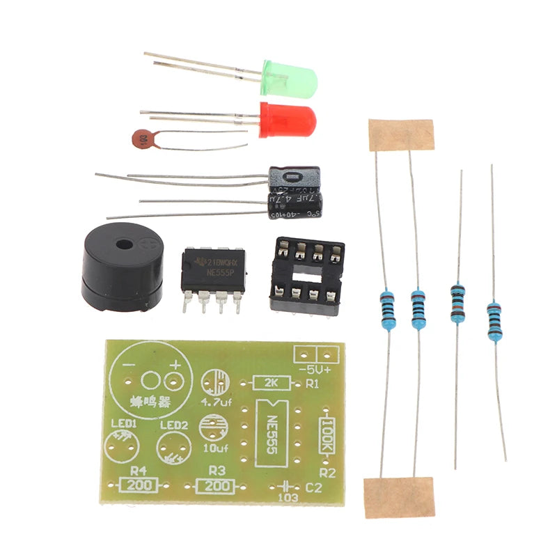 NE555 DIY LED Flasher & Signal Generator Kit with PCB Electronics DIY Kit QXL