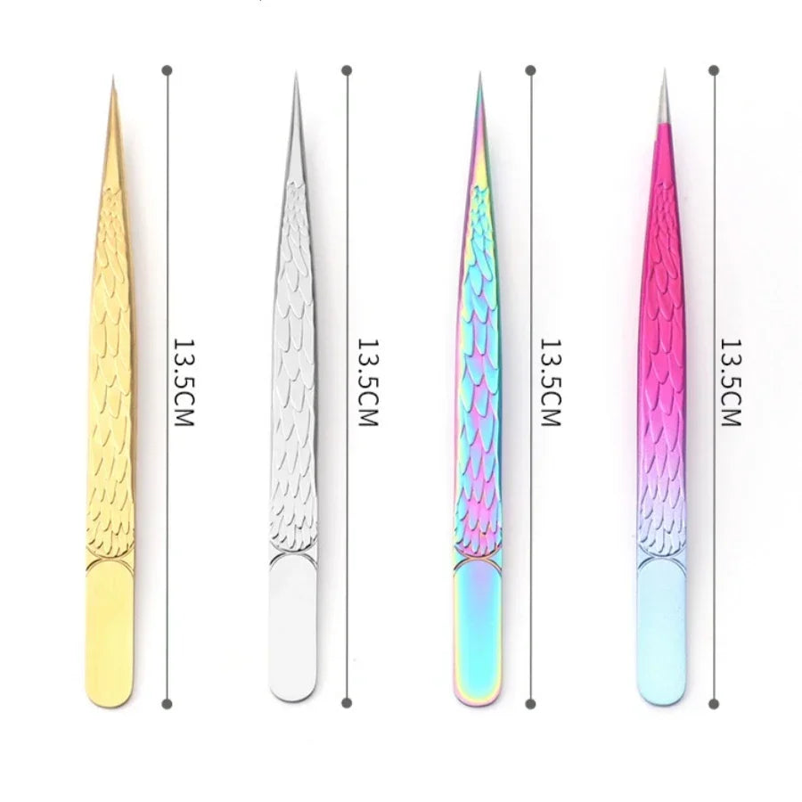Straight Pointed Tweezers | Lash Extension & Brow Tool Precision Tweezers QXL