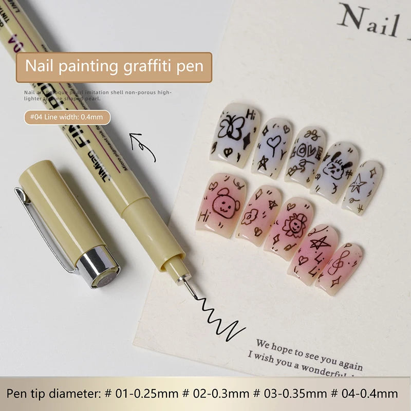 Nail Art Graffiti Line Pen | Gel Painting Detail Sketching Tool Nail Art Pen QXL