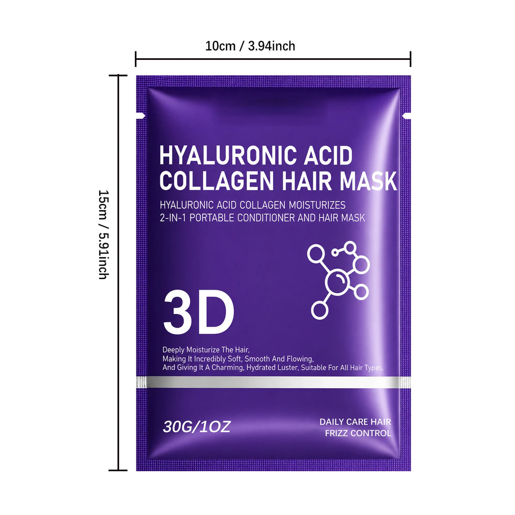 Hyaluronic Acid Hair Mask | Deep Moisture Treatment 2/3/5 Pack Hair Mask Treatment QXL
