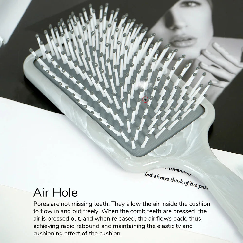 Marble-Texture Hair Brush | Oval & Rectangular Detangling Hair Detangling Brush QXL