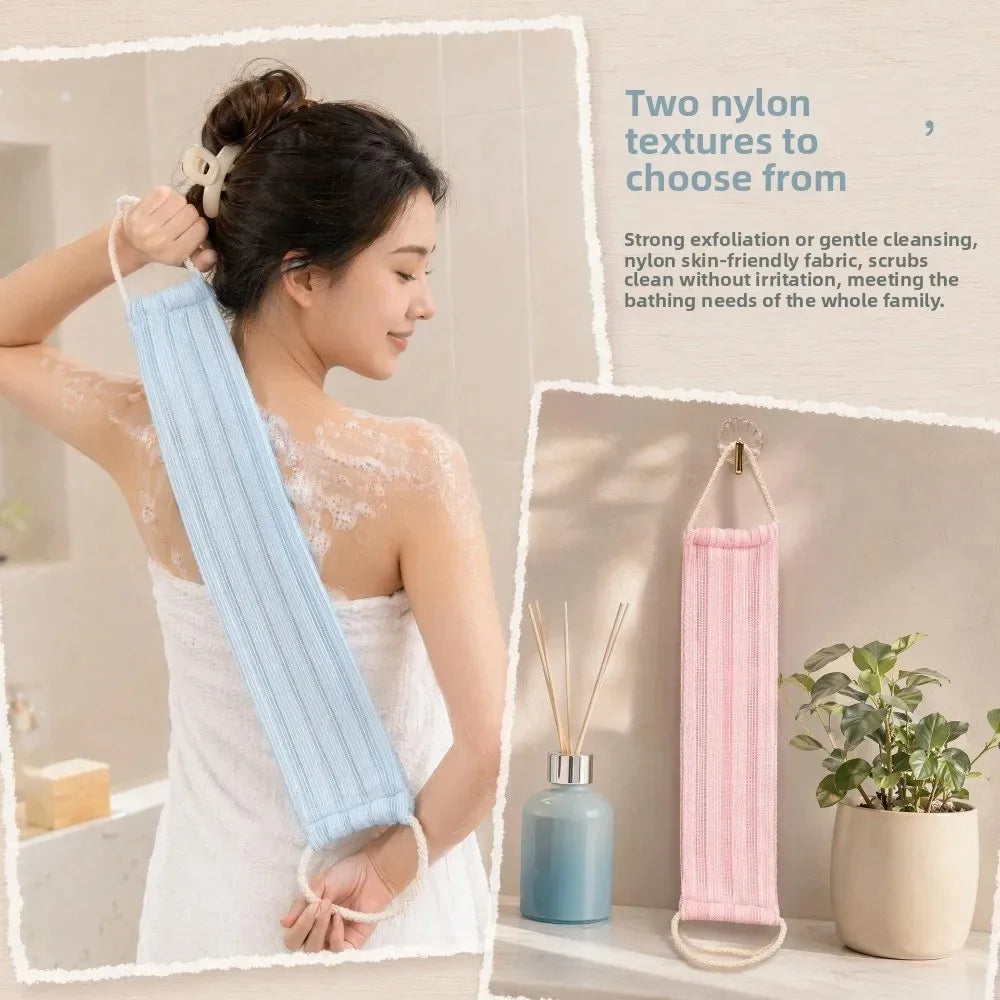 Double-Sided Exfoliating Back Scrubber Strap | Body Bath Towel Bath Scrubber Strap QXL