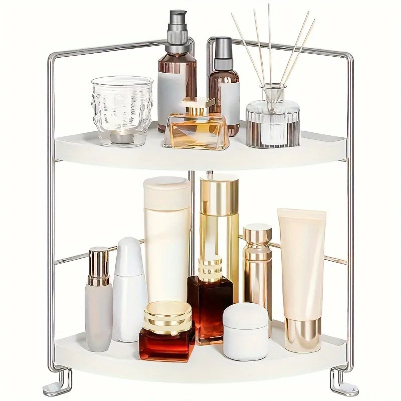 Multi-Layer Corner Storage Organizer | Bathroom Vanity Rack Corner Storage Organizer QXL