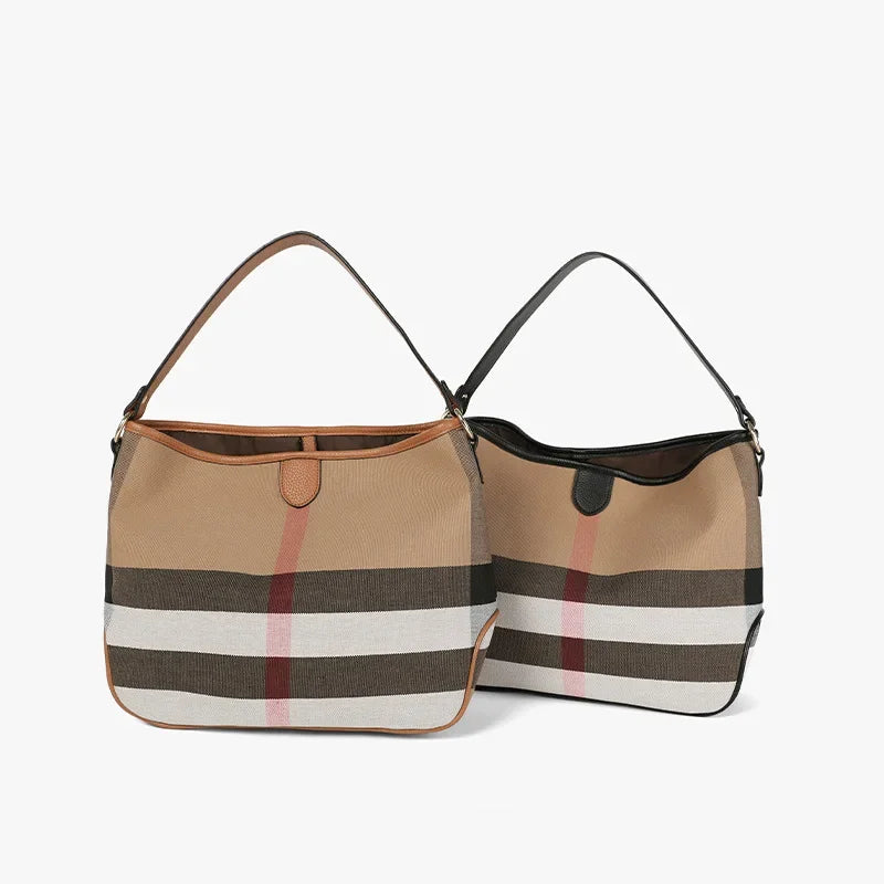 Plaid Large Capacity Shoulder Bag | Women's Classic Tote Shoulder Tote Bag QXL