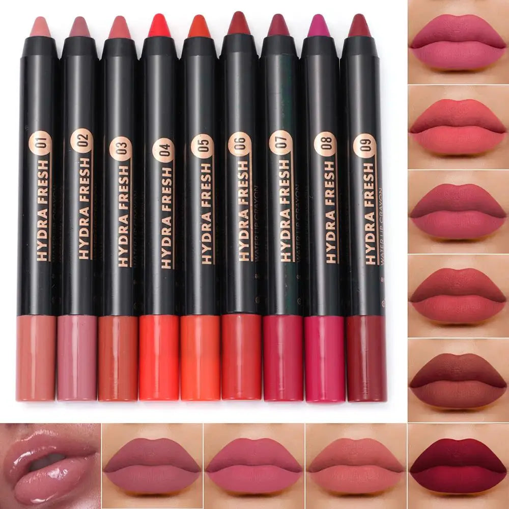 Matte Lipstick Pencil – Nude Velvet Waterproof | 9 Shades Matte Lipstick Pencil QXL