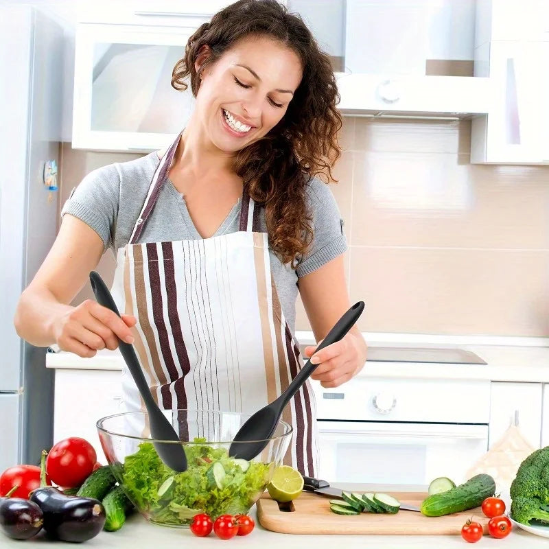 Silicone Cooking Spoons – Non-Stick, Heat Resistant, BPA-Free Silicone Cooking Spoon QXL