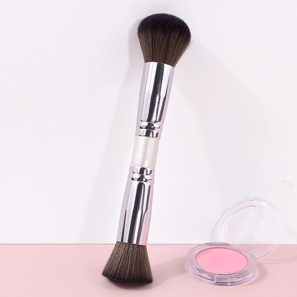 KOSSHOW Dual-Ended Makeup Brush | Foundation & Powder Dual-Ended Makeup Brush QXL