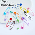 Colorful Safety Pins 10/50/100-Pack | Stainless Steel Sewing DIY Safety Pin Set QXL 100pcs Random Color 30mm