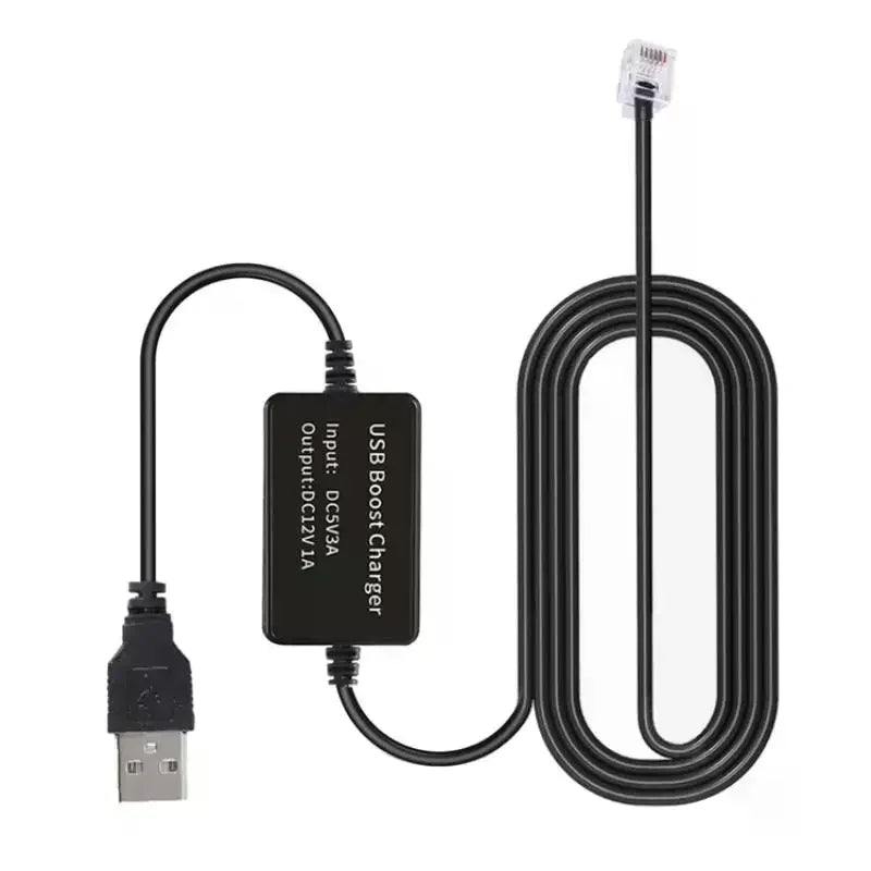 USB to RJ11 DC5521 Radar Detector Power Cable 1.5M Radar Detector Cable QXL