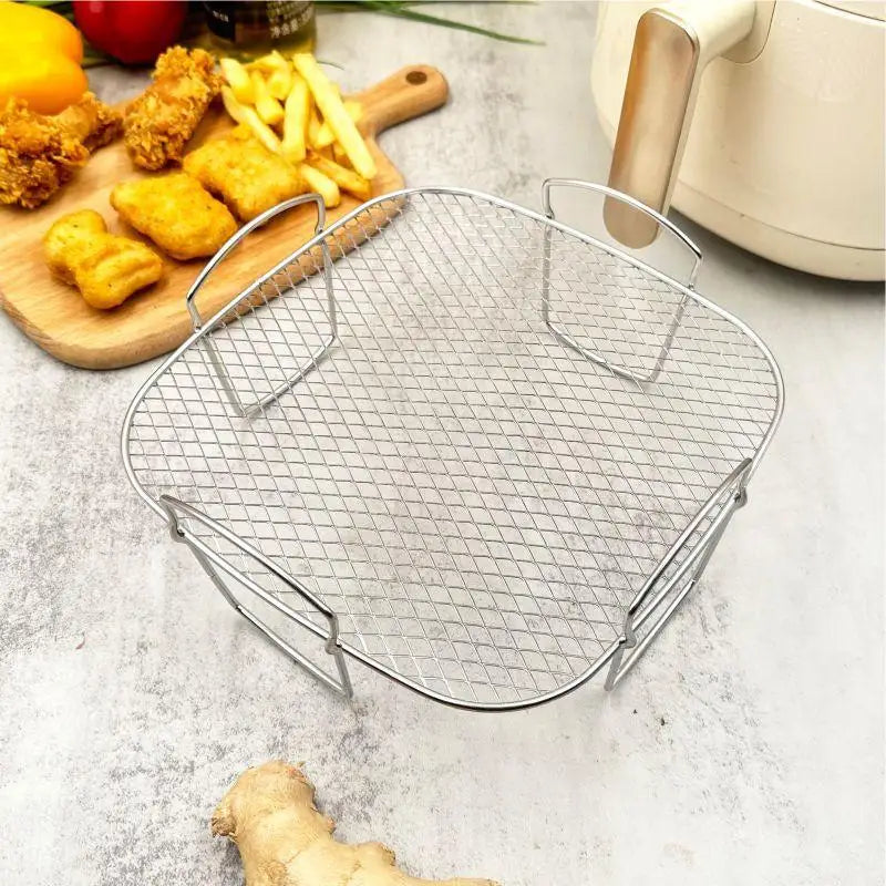 Stainless Steel Air Fryer Rack | Roasting, Dehydrator & BBQ Air Fryer Rack QXL