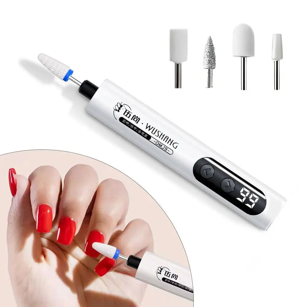 USB Electric Nail Drill with LED Light | Manicure Set Electric Nail Drill QXL