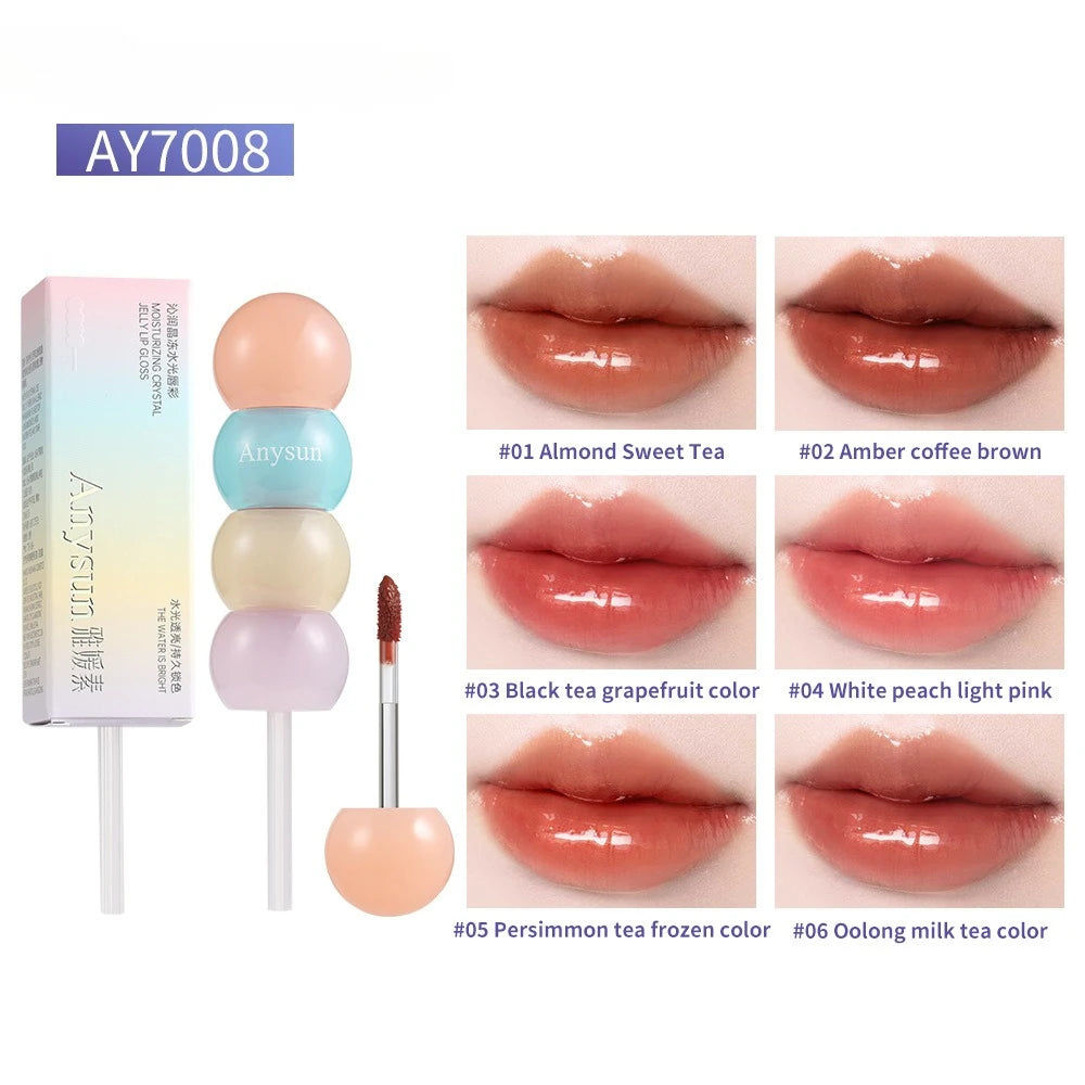 Candy-Shaped Crystal Jelly Lip Gloss | Moisturizing Long-Lasting Lip Gloss QXL