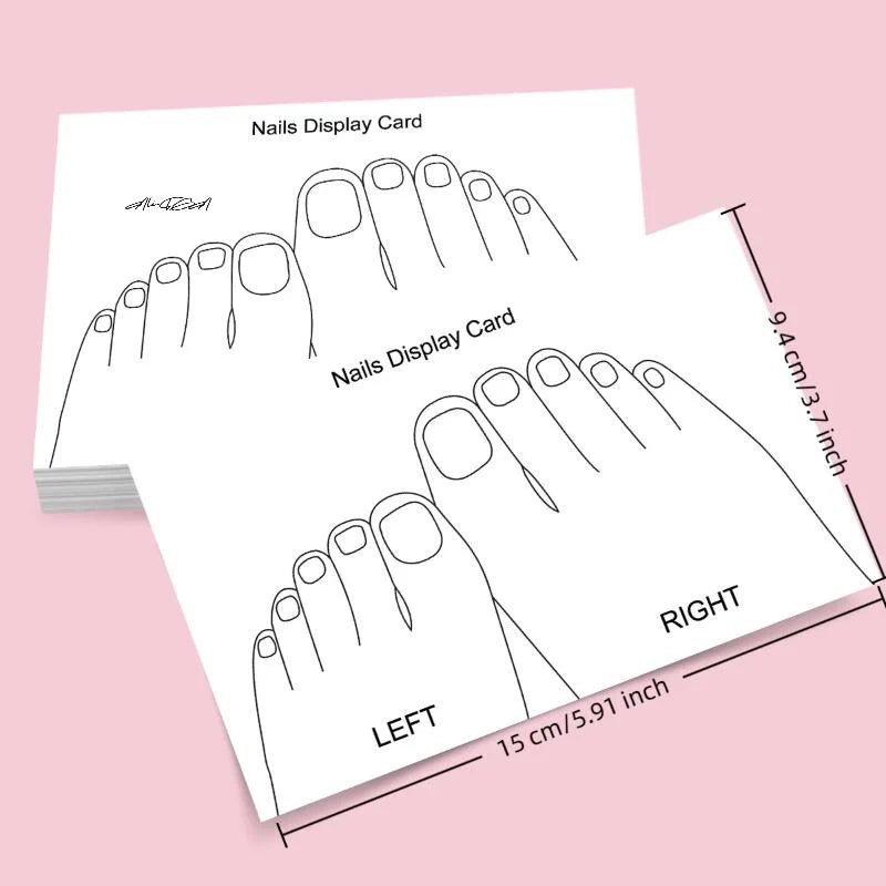 10-Sheet Nail Display Cards | False Nail Tips & Art Storage Nail Display Cards QXL