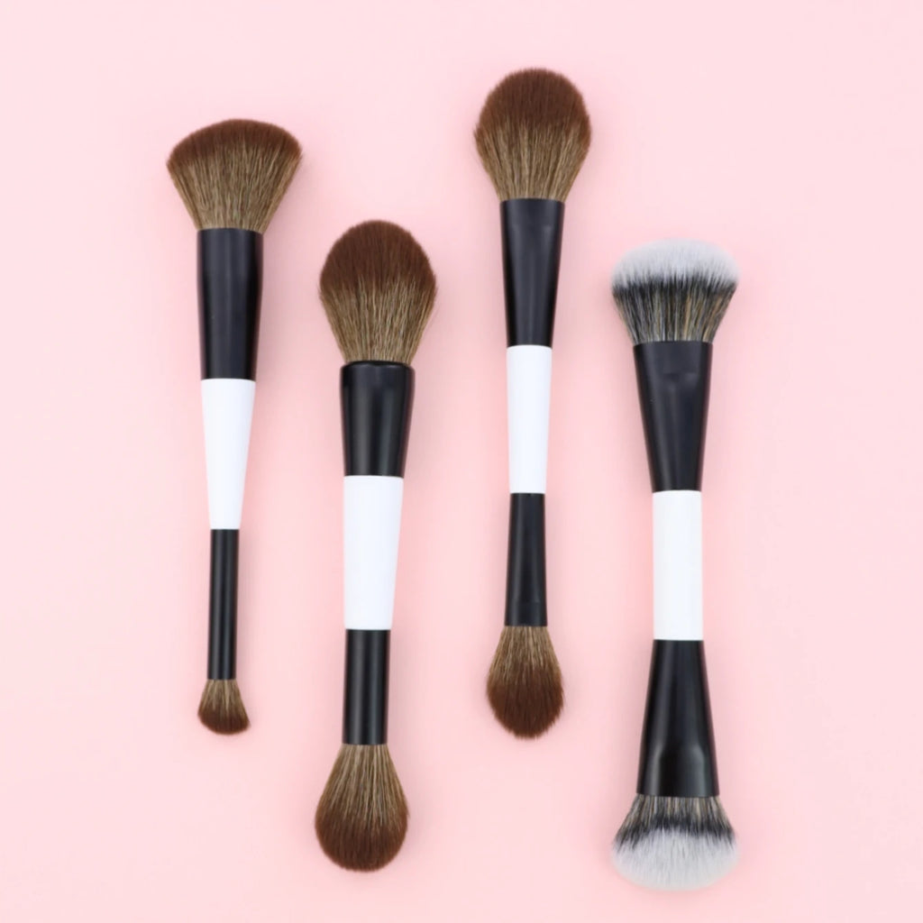 4-Piece Double-Ended Makeup Brush Set | 8 Functions Makeup Brush Set QXL