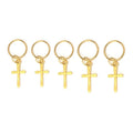 5-Pack Shell & Tree Dreadlock Beads Hair Cuffs | Gold Rings