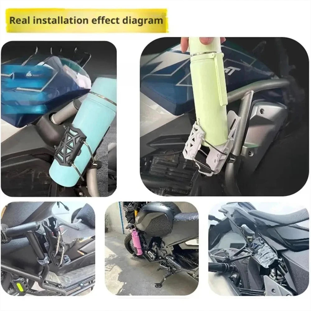 360° Motorcycle Handlebar Cup Holder | Universal Bottle Cage Handlebar Cup Holder QXL