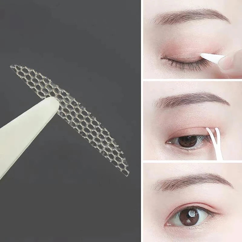 Invisible Double Eyelid Tape – Slim & Wide Waterproof Fiber Set Eyelid Shaping Tape QXL