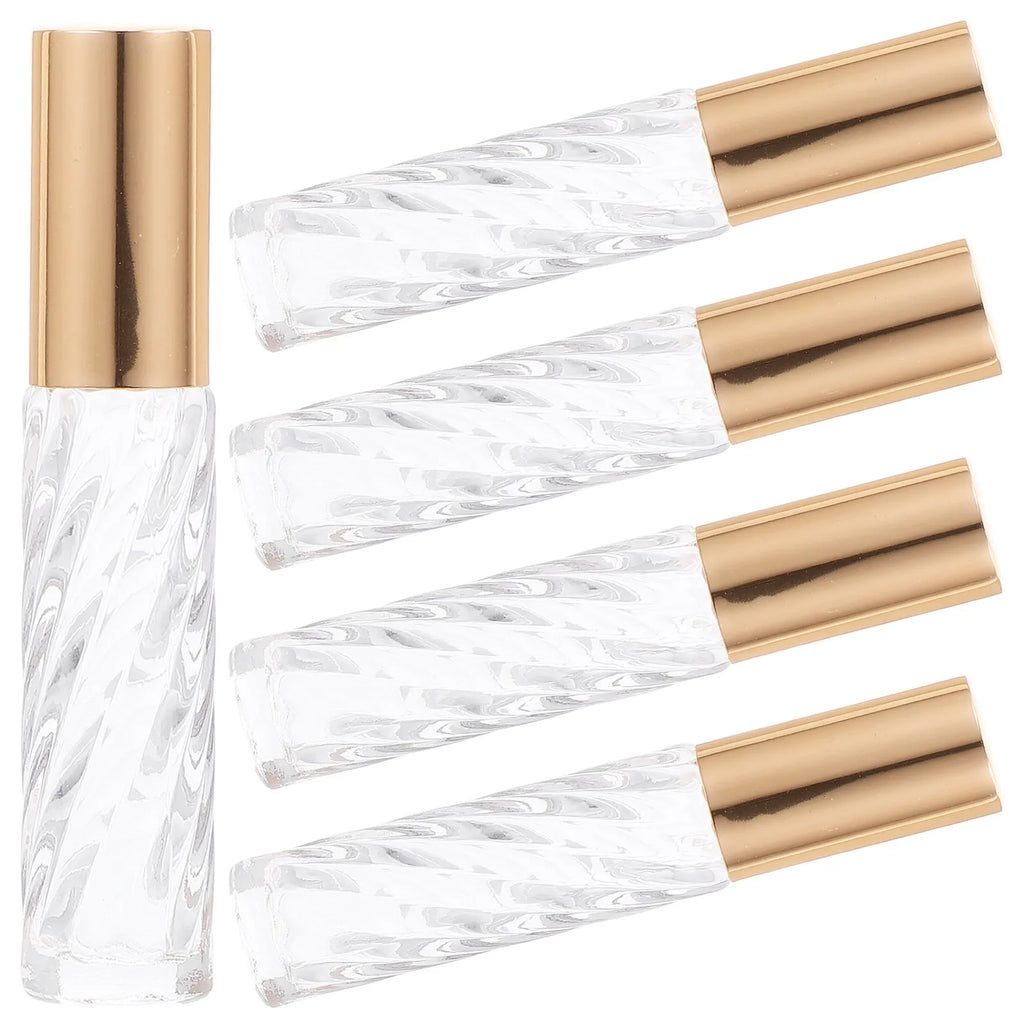 5-Pack Leakproof Glass Roller Bottles | Essential Oil & Perfume Glass Roller Bottles QXL