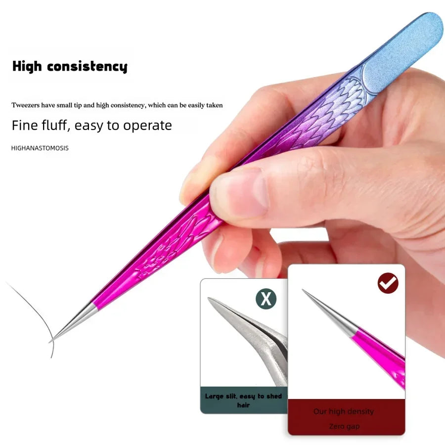 Straight Pointed Tweezers | Lash Extension & Brow Tool Precision Tweezers QXL