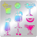 Summer Cocktail Metal Stencils | Stainless Steel Craft Templates Metal Craft Stencil QXL AECH04-18905